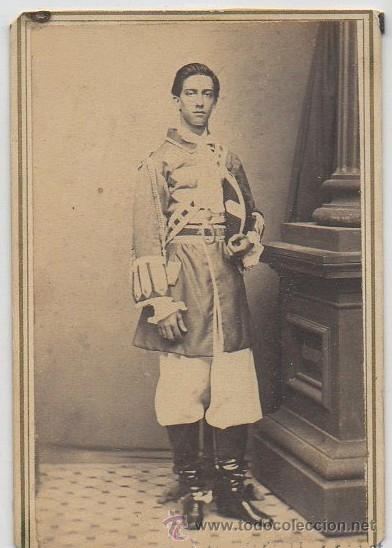 Militaria: ANTIGUA FOTOGRAFIA DE MILITAR ESPA&Ntilde;OL EN CUBA 1862 HABANA - MIDE 6,3 x 9,2 cms. Estado muy bueno - a