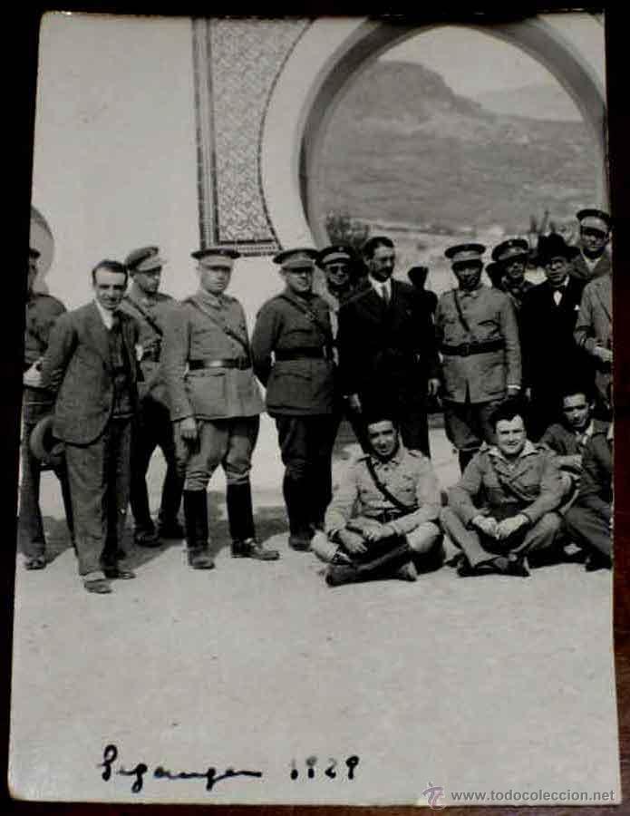 Military Antiques: ANTIGUA FOTOGRAFIA DE MILITARES ESPA&Ntilde;OLES EN LA ZONA DEL PROTECTORADO ESPA&Ntilde;OL EN MARRUECOS , MIDE 8,