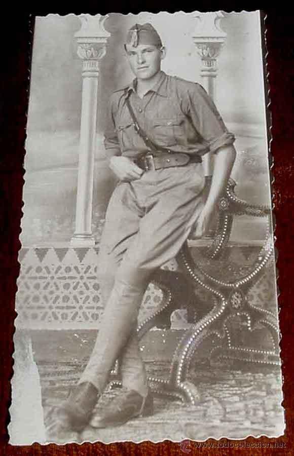 Military Antiques: ANTIGUA FOTOGRAFIA DE LEGIONARIO - MIDE 8,8 X 5 CMS.  DE CONSERVACION