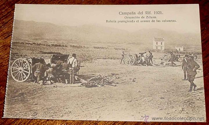 Military Antiques: ANTIGUA POSTAL DE LA CAMPA&Ntilde;A DEL RIF - OCUPACION DE ZELUAN - 1921 - SERIE VI - ED. POSTAL EXPRES - N