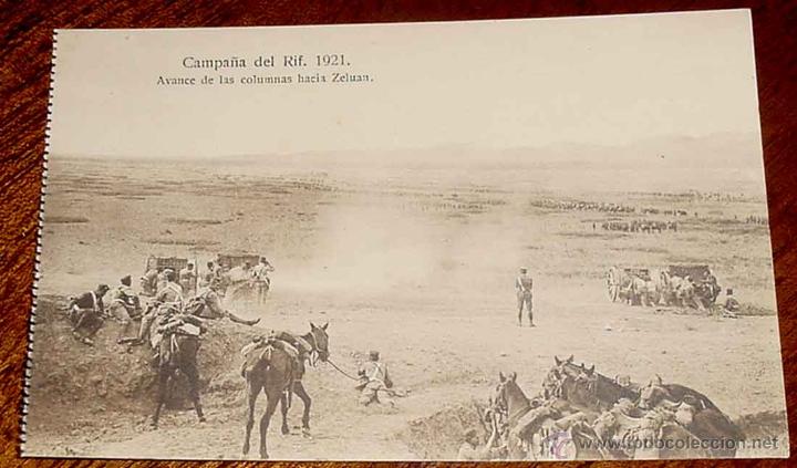 Militaria: ANTIGUA POSTAL DE LA CAMPA&Ntilde;A DEL RIF - AVANCE HACIA DE ZELUAN - 1921 - SERIE VI - ED. POSTAL EXPRES