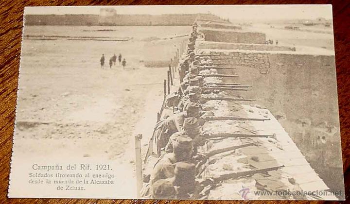 Military Antiques: ANTIGUA POSTAL DE LA CAMPA&Ntilde;A DEL RIF - ALCAZABA DE ZELUAN - 1921 - SERIE VI - ED. POSTAL EXPRES - NO