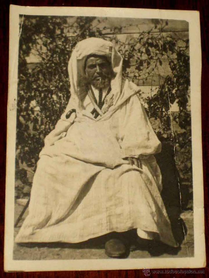 Militaria: ANTIGUA FOTOGRAFIA DE UNA AUTORIDAD MARROQUI DURANTE LA GUERRA DEL RIF (MARRUECOS) 1914 APROXIMADAME