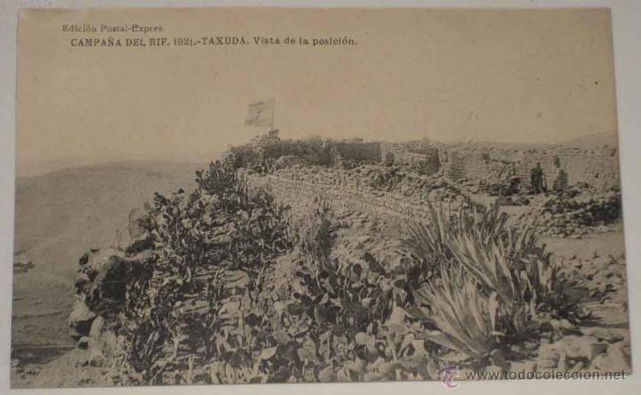 Military Antiques: ANTIGUA POSTAL CAMPA&Ntilde;A DEL RIF . 1921 . TAXUDA, VISTA DE LA POSICION - ED. POSTAL EXPRES - HAUSER Y