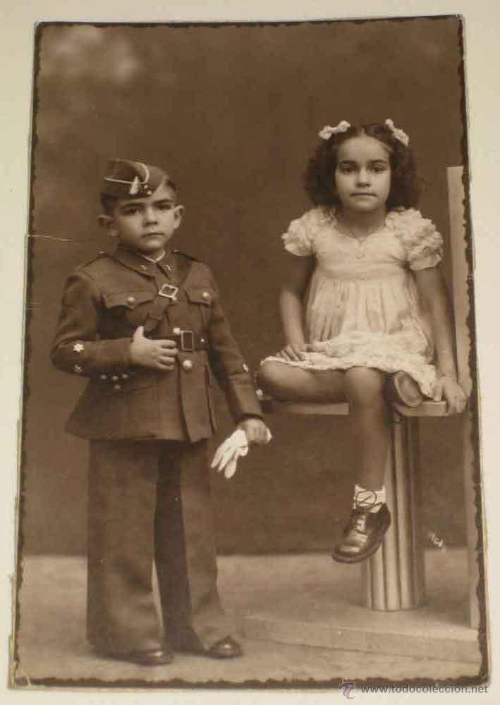 Military Antiques: ANTIGUA FOTOGRAFIA DE NI&Ntilde;O ESPA&Ntilde;OL VESTIDO DE OFICIAL, EXCELENTE ESTADO DE CONSERVACION, REALMENTE M