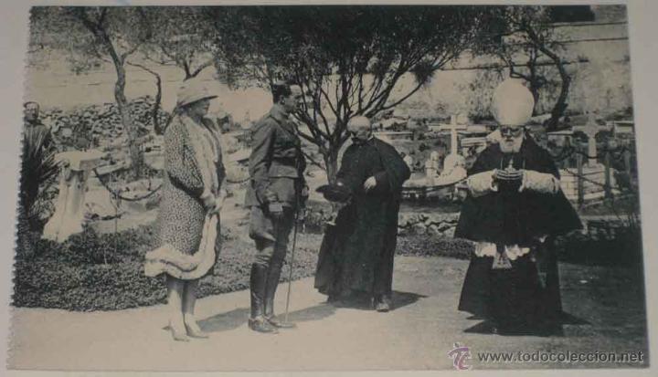 Militaria: ANTIGUA POSTAL DEL VIAJE DE S.S. M.M. A MARRUECOS - TETUAN - EN EL CEMENTERIO - ED. HAUSER Y MENET -