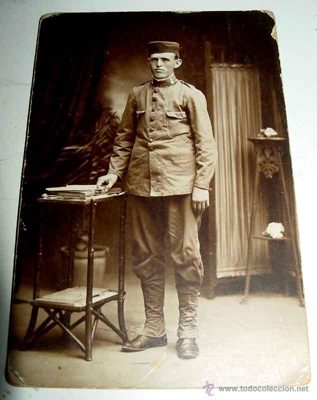 Military Antiques: ANTIGUA FOTOGRAFIA DE MILITAR ESPA&Ntilde;OL INGENIEROS - FOTO L. ESCOLA, FOTOGRAFO DE LA REAL CASA - TAMA&Ntilde;