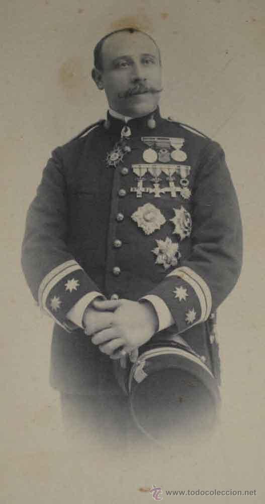 Military Antiques: ANTIGUA FOTOGRAFIA DE TENIENTE CORONEL DE ARTILLERIA, FINALES SIGLO XIX PRINCIPIOS DEL XX - MUY COND