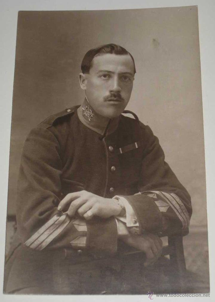 Military Antiques: ANTIGUA FOTOGRAFIA DE MILITAR DESTINADO EN TETUAN (MARRUECOS) - FECHADA EN ABRIL DE 1921, TAL COMO S