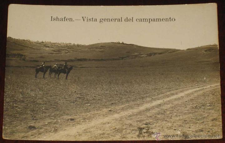 Militaria: ANTIGUA FOTO POSTAL DE ISHAFEN - VISTA GENERAL DEL CAMPAMENTO - GUERRA DEL RIF - NO CIRCULADA - ESCR
