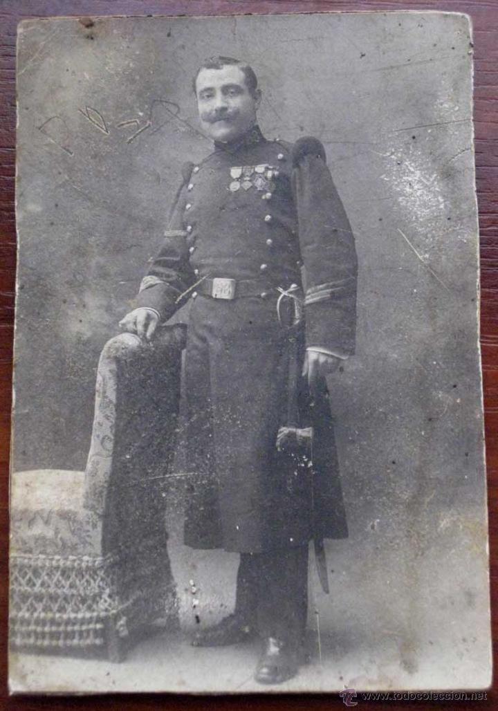 Military Antiques: ANTIGUA FOTOGRAFIA DE MILITAR ESPA&Ntilde;OL - FOTO J.E. PUIG - MIDE 13,5 X 9 CMS.