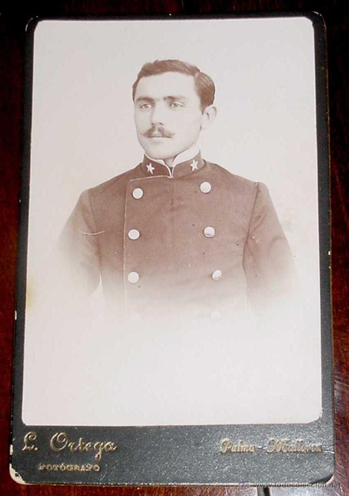 Military Antiques: ANTIGUA FOTOGRAFIA DE SUBOFICIAL DEL EJERCITO ESPA&Ntilde;OL - MIDE 7 X 5,5 CMS.