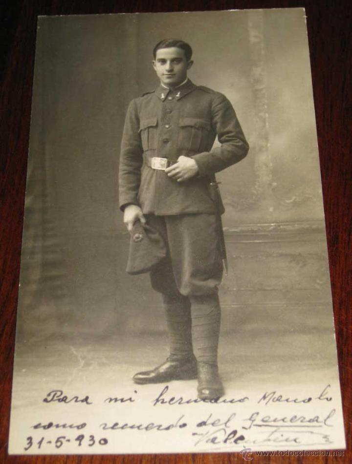 Military Antiques: ANTIGUA FOTOGRAFIA DE MILITAR DEL ARMA DE INGENIEROS, FECHADA EL 31 DE MAYO DE 1930 Y REALIZADA POR