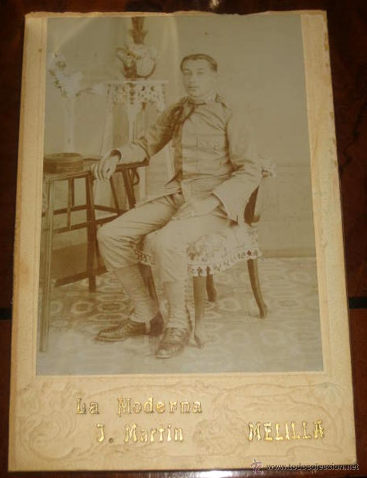Militaria: ANTIGUA FOTOGRAFIA ALBUMINA DE MILITAR ESPA&Ntilde;OL DE INTENDENCIA . FINALES SIGLO XIX PRINCIPIOS DEL XX