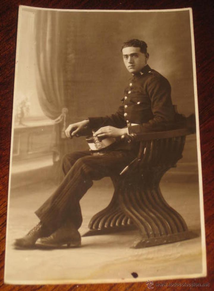 Military Antiques: ANTIGUA FOTOGRAFIA DE MILITAR ESPA&Ntilde;OL - TAMA&Ntilde;O POSTAL