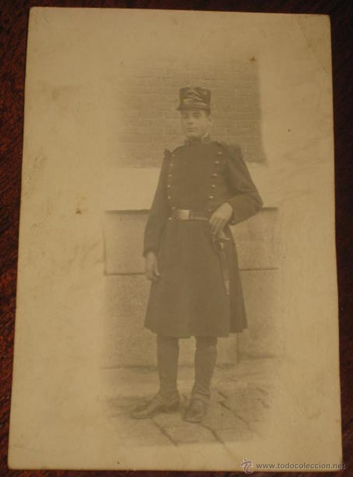 Military Antiques: ANTIGUA FOTOGRAFIA DE MILITAR ESPA&Ntilde;OL - TAMA&Ntilde;O POSTAL - TAL COMO SE PUEDE VER.
