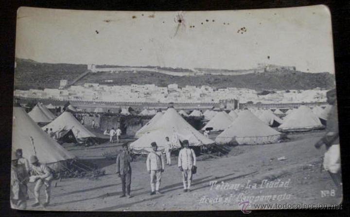Militaria: ANTIGUA FOTO POSTAL DE TETUAN - LA CIUDAD DESDE EL CAMPAMENTO - N. 8 - GUERRA DEL RIF - NO CIRCULADA