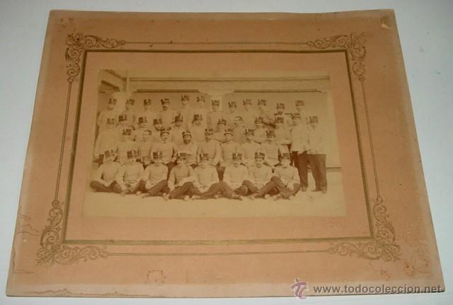 Militaria: ANTIGUA FOTOGRAFIA ALBUMINA DE ACADEMIA MILITAR - PUEDE SER DE INFANTERIA DE TOLEDO O DE ARTILLERIA