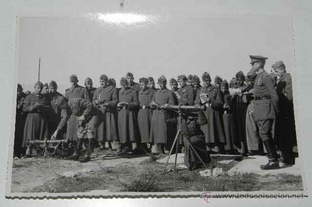 Military Antiques: ANTIGUA FOTOGRAFIA DE MANIOBRAS DE LA ACADEMIA DE INFANTERIA DE TOLEDO EN 1945 - FOTO RODRIGUEZ - MI