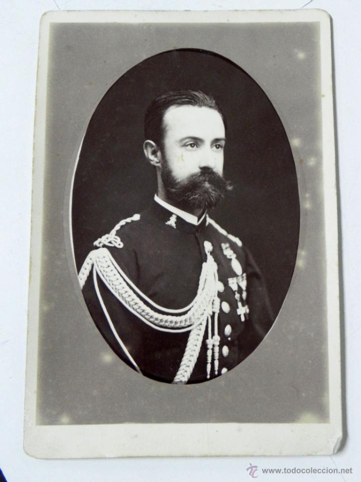Militaria: Antigua fotografia albumina de oficial condecorado del cuerpo de ingenieros del ejercito espa&ntilde;ol, ep