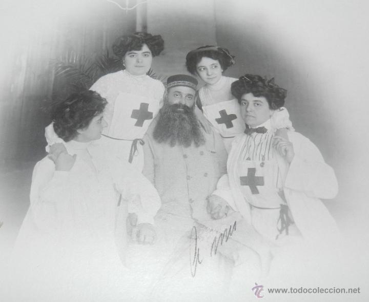 Militaria: ANTIGUA FOTOGRAFIA GUERRA DEL RIF, ENFERMERAS DE LA CRUZ ROJA, EN EL HOSPITAL DE CABA&Ntilde;AL (CABANYAL)
