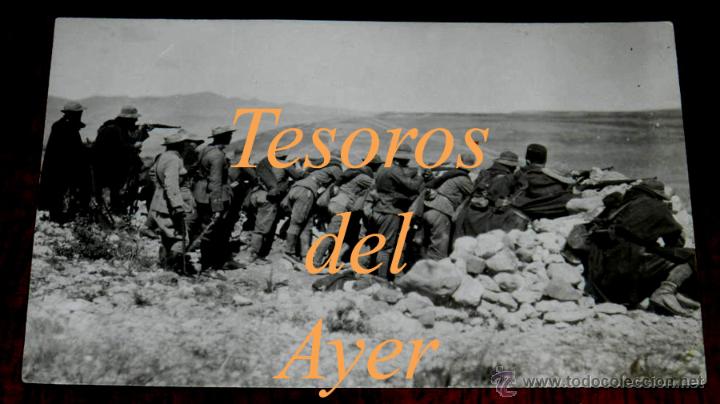 Military Antiques: ANTIGUA FOTOGRAFIA POSTAL DE LA GUERRA DEL RIFF, MILITARES ESPA&Ntilde;OLES DE REGULARES, LEGION, POLICIA I