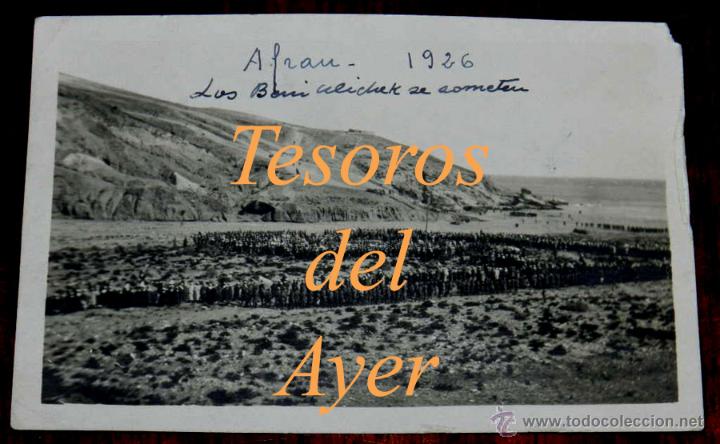 Military Antiques: ANTIGUA FOTOGRAFIA DE LA GUERRA DEL RIF, AFRAN 1926 LOS BENI OULICHEK SE SOMETEN, CAMPA&Ntilde;A DE MARRUEC