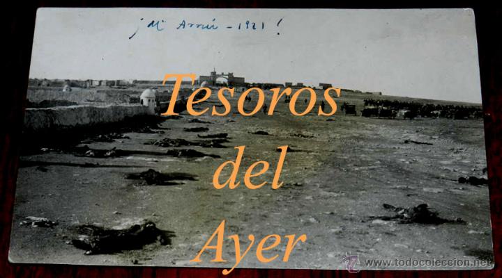 Military Antiques: ANTIGUA FOTO POSTAL DEL MONTE ARRUIT - CAMPA&Ntilde;A DEL RIF 1921- CADAVERES ESPA&Ntilde;OLES, GUERRA DE MARRUECO
