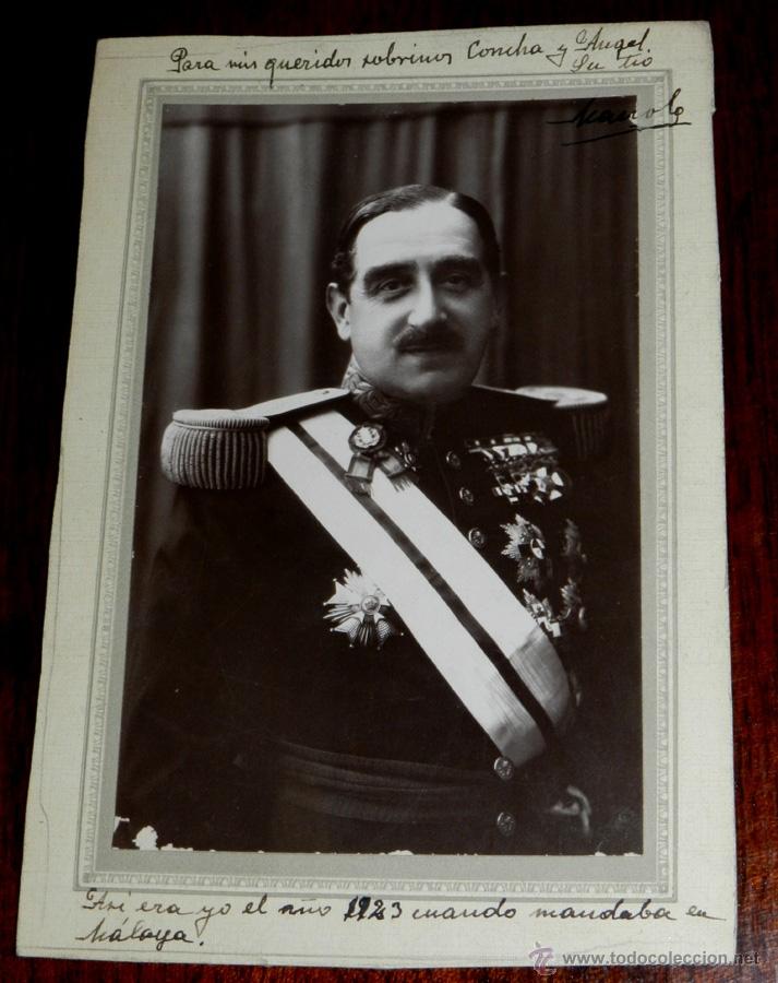 Militaria: ANTIGUA FOTOGRAFIA DE GENERAL DEL EJERCITO ESPA&Ntilde;OL, CON DEDICATORIA AUTOGRAFA Y FIRMA, PONE ASI ERA