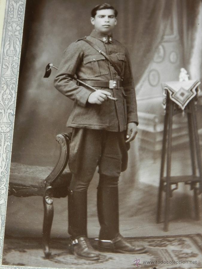 Military Antiques: ANTIGUA FOTOGRAFIA DE SOLDADO DE CABALLERIA, CUERPO DE ARTILLERIA, REPUBLICA, FOTOGRAFO RICARDO GOME