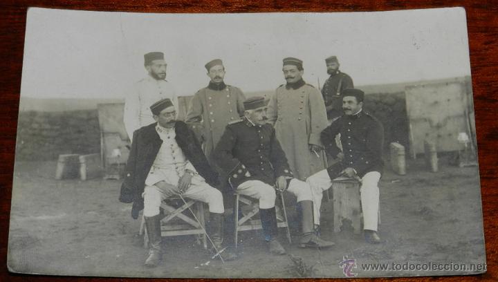 Military Antiques: ANTIGUA FOTO POSTAL DE OFICIALES ESPA&Ntilde;OLES EN LA GUERRA DEL RIF, REGIMIENTO N. 20, NO CIRCULADA, ESC