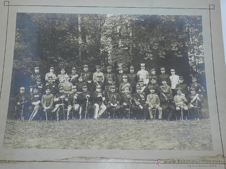 Militaria: ANTIGUA FOTOGRAFIA GIGANTE DE OBSERVADORES MILITARES EN maniobras militares en FRANCIA 1914 APROXIMA