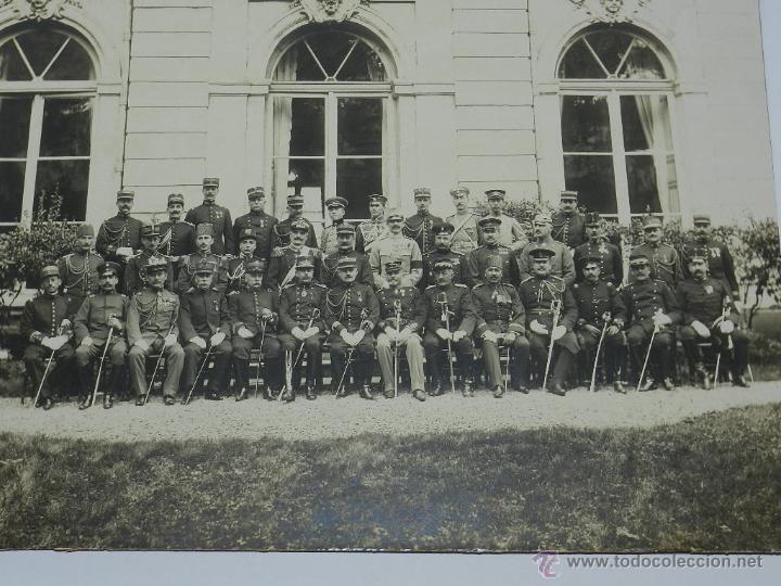 Militaria: ANTIGUA FOTOGRAFIA GIGANTE DE OBSERVADORES MILITARES EN maniobras militares en FRANCIA 1914 APROXIMA
