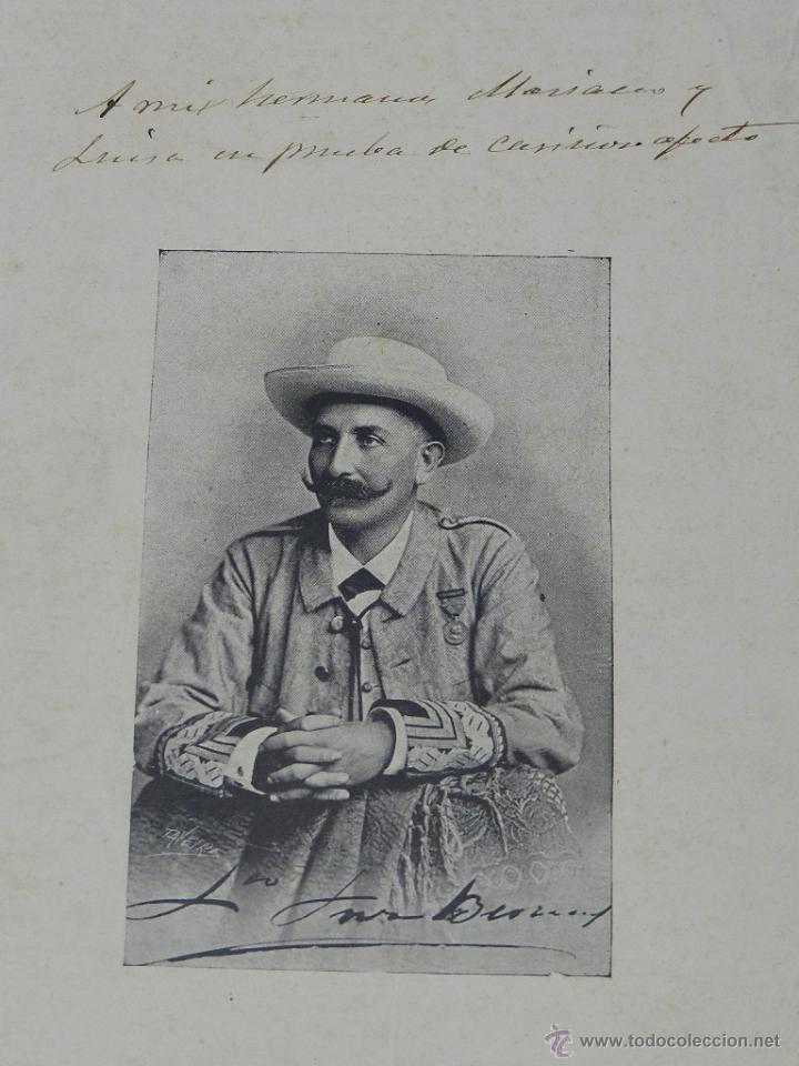 Militaria: ANTIGUA LITOGRAFIA DE GENERAL ESPA&Ntilde;OL EN CUBA, LITOGRAFIA DE TAVEIRA, CON DEDICATORIA MANUSCRITA DEL