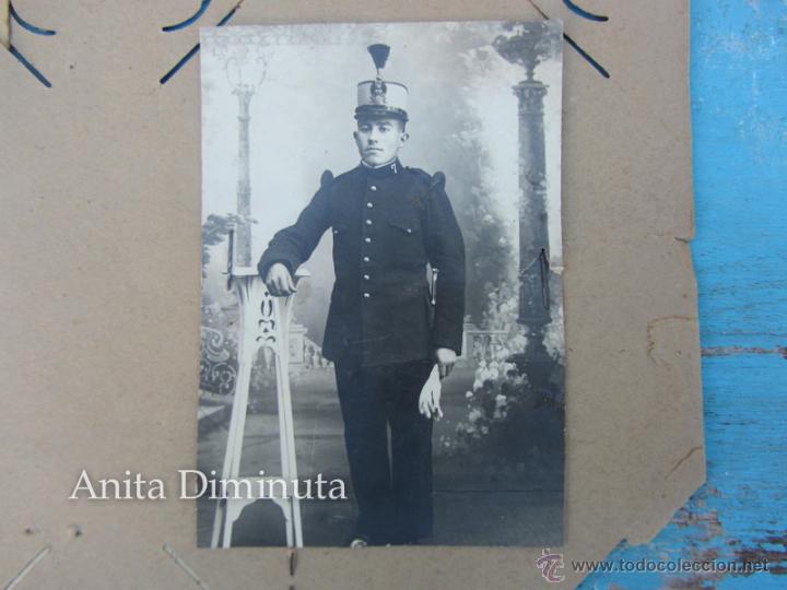 Militaria: ANTIGUA FOTOGRAMIA MILITAR EPOCA ALFONSO XIII - NUMERO 7 EN EL CUELLO - CON SU SABLE Y GORRA DE GALA