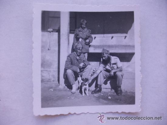 Militaria: LA LEGION - SIDI IFNI : FOTO DE TRES LEGIONARIOS ( UNO BARBUDO) CON PERRILLO