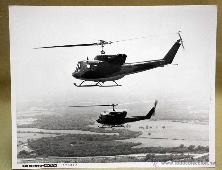 Militaria: RARA FOTOGRAFIA HELICOPTERO MILITAR, BELL HELICOPTER TEXTRON, USA, MARINES