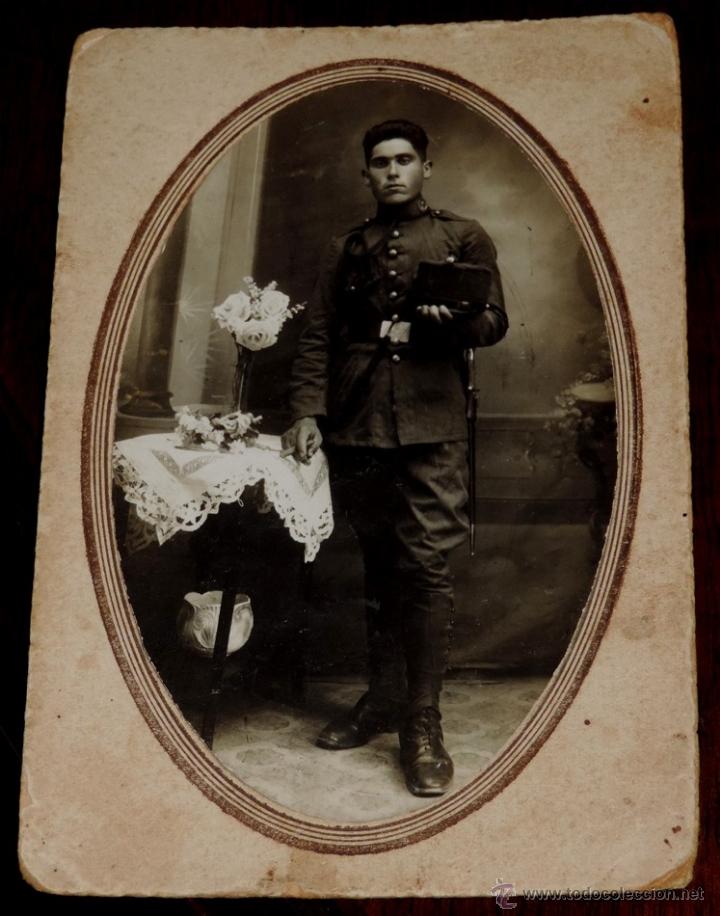 Militaria: FOTOGRAFIA DE MILITAR AL PARECER DEL ARMA DE INTENDENCIA, EPOCA DE ALFONSO XIII, PHOTO AMERICANO DE