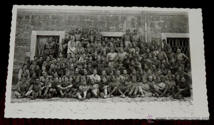 Militaria: FOTOGRAFIA DE TROPAS DE INTENDENCIA DEL GRUPO DE BALEARES, 3&ordf; COMPA&Ntilde;IA, JUNIO DE 1940, TAMA&Ntilde;O POSTAL