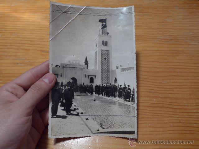 Military Antiques: Antigua fotografia de militares espa&ntilde;oles en el pabellon marroqui