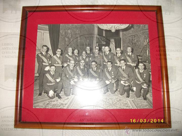 Militaria: FRANCO CON MANDOS MILITARES ESPA&Ntilde;OLES-FOTOGRAFIA ORIGINAL.