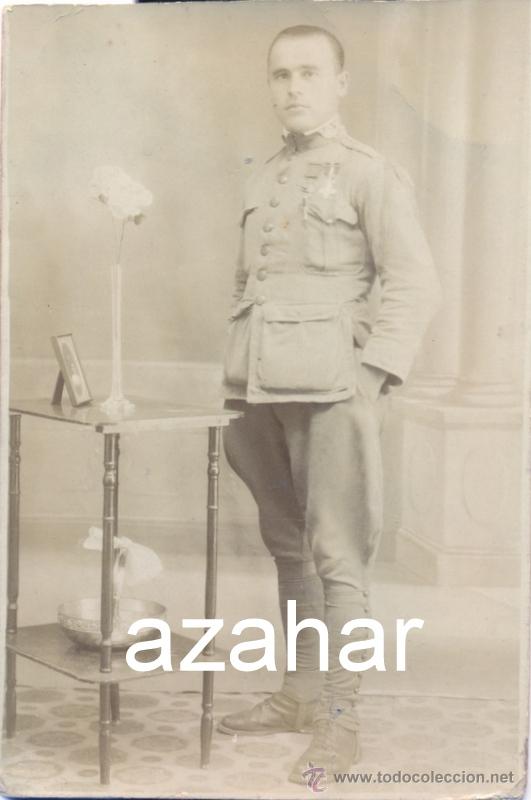 Militaria: POSTAL FOTOGRAFICA, MILITAR CONDECORADO