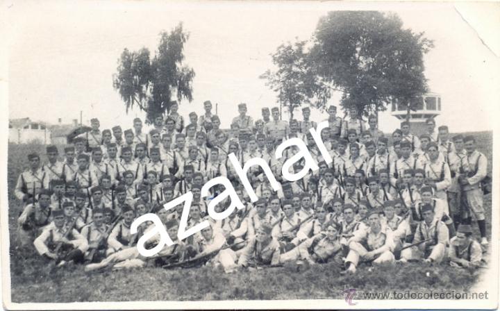 Militaria: MILITAR , PRECIOSA FOTOGRAFIA DE UNA COMPA&Ntilde;IA DE REGULARES,TAMA&Ntilde;O POSTAL