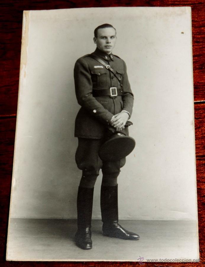 Military Antiques: FOTOGRAFIA DE ALFEREZ DE INGENIEROS, REPUBLICA ESPA&Ntilde;OLA 1934, ADSCRITO AL PARQUE CENTRAL DE AUTOMOVI