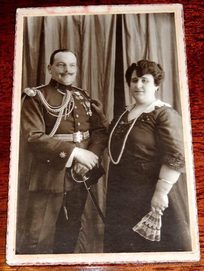 Militaria: FOTOGRAFIA DE CORONEL DE INFANTERIA EN 13 DE JUNIO DE 1923 MUY CONDECORADO, TAMA&Ntilde;O POSTAL, FOTOGRAFI