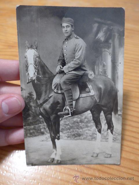 Militaria: Antigua fotografia de caballeria espa&ntilde;ola. Dragones de numancia