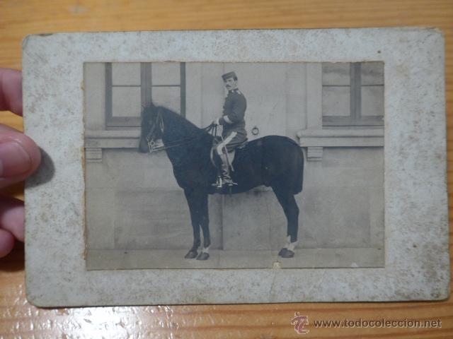 Militaria: Antigua fotografia de caballeria espa&ntilde;ola