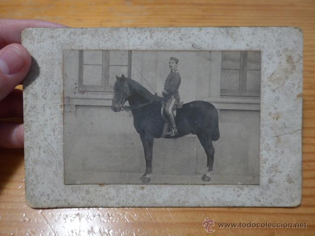 Militaria: Antigua fotografia de caballeria espa&ntilde;ola