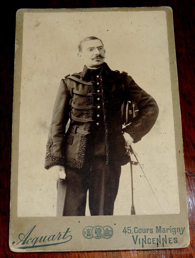 Militaria: FOTOGRAFIA DE OFICIAL FRANCES, FINALES DEL SIGLO XIX PRINCIPIOS DEL XX, FOTO ACQUART DE VINCENNES (F