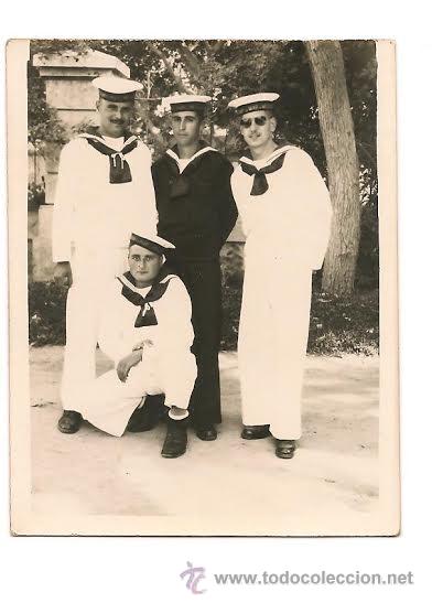 Militaria: SOLDADOS ESPA&Ntilde;OLES DE MARINA EN LOS A&Ntilde;OS 40 CON DEDICATORIA